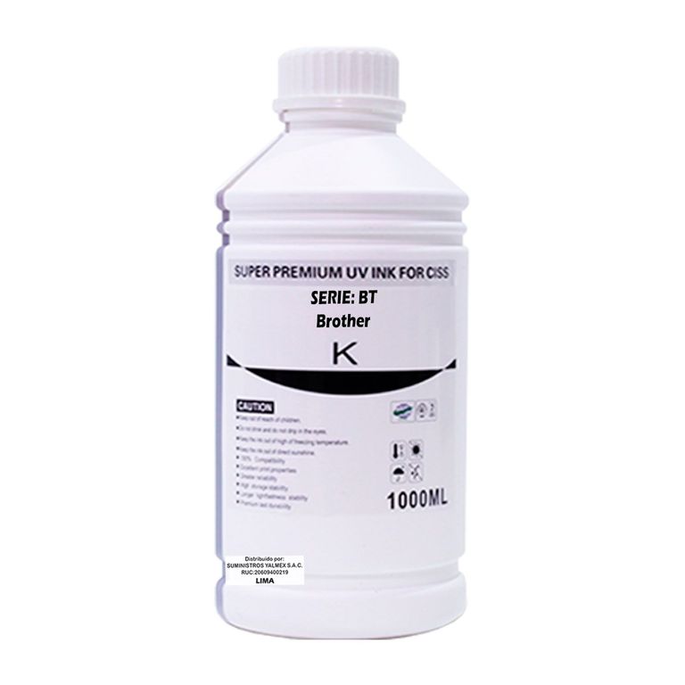 Pack Tinta Compatible Litro Uv Para Brother BT5001 D60BK los 4 Colores