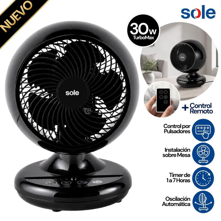 Ventilador Sobre Mesa TURBOMAX SOLAIR016