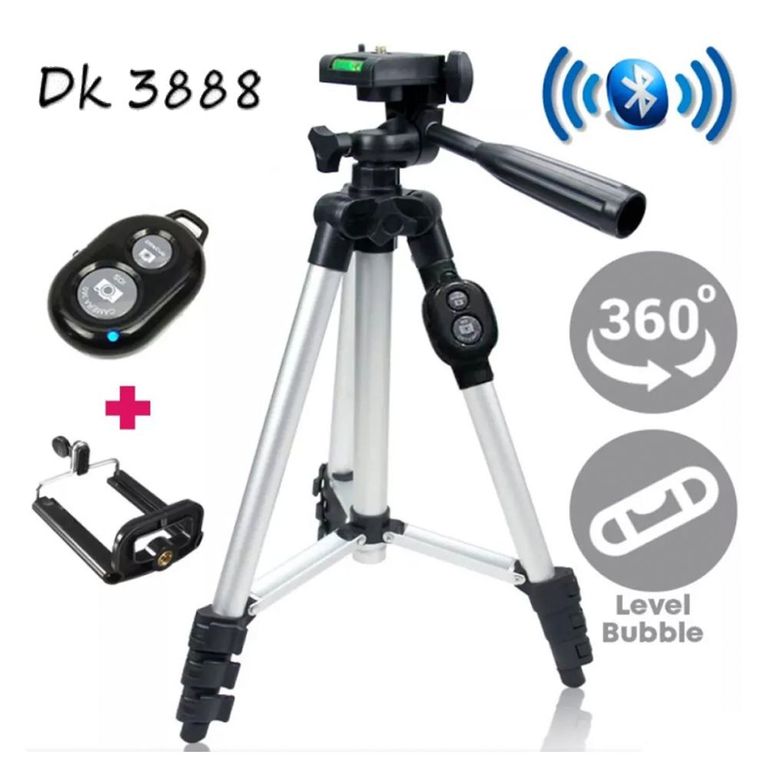 Trípode Regulable Con Control Remoto 120m Para Cámara Celular