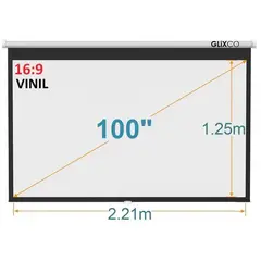 GENERICO - MONTECH-Ecran Manual 100 Pulg (16:9) 2.21x1.25 m / Vinil