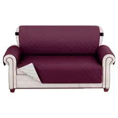 SALA FABULOSA - Protector impermeable para mueble 3-2-1 GUINDA Reversible CREMA