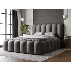 GENERICO - Cama Box Tarima Zafiro Grafito King La Industria