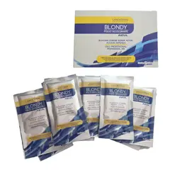 LANOSTERIN - Caja de Polvo Decolorante Azul Profesional de 12 unidades de 50 gr C/U