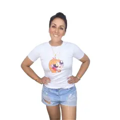 GENERICO - Polo Mujer diseño Bombón - Blanco