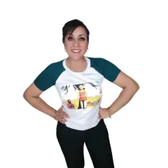 GENERICO - Polo Mujer Manga Corta El juego del Calamar - Blanco