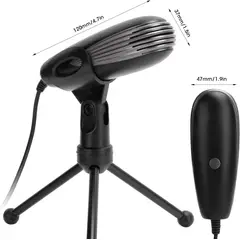 ITELSISTEM - Microfono Condensador Usb Profesional Broadcast + Tripode 360 ruido