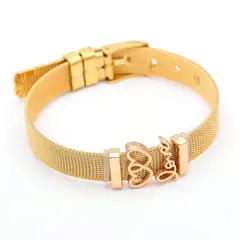 GENERICO - Pulseras de cadena de reloj de malla de acero inoxidable