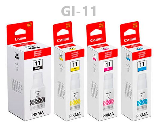 Tinta GI-11 Pack x4 Colores CMYBK