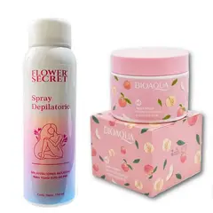 BIOAQUA - PACK CREMA DEPILADORA SPRAY Y CREMA EXFOLIANTE DURAZNO