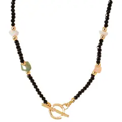 VATYERTY - Collar con cuenta con diseño de piedra Multicolor