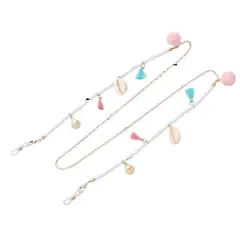 VATYERTY - Collar con cuenta estrella de mar & con diseño de fleco Blanco