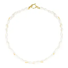 VATYERTY - Collar De Concha Con Cuentas beige