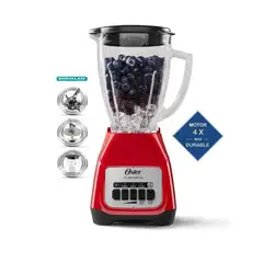 OSTER - Licuadora 2 velocidades con pulso Rojo BLSTKAG RPB 053