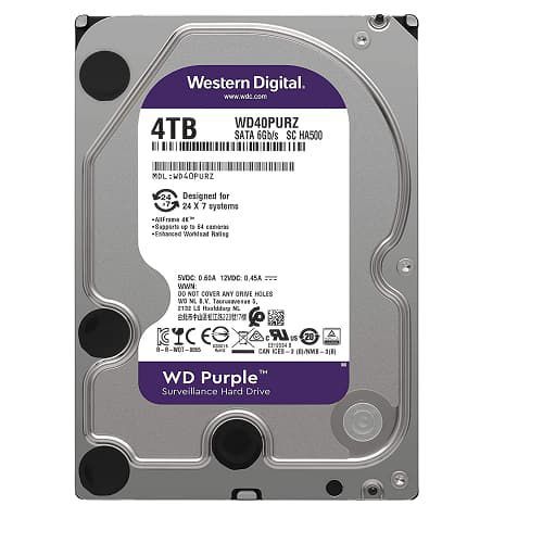 Disco duro WD Purple 4TB SATA 6.0 Gb/s 256MB Cache 5400rpm 3.5"
