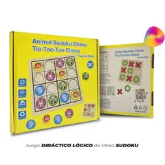 GENERICO - Didáctico Lógico Sudoku De Animales Tic Tac Toe
