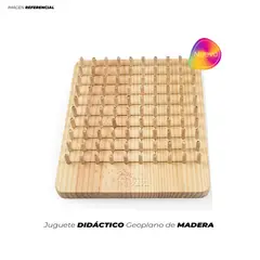 GENERICO - Juguete Didáctico Geoplano De Madera