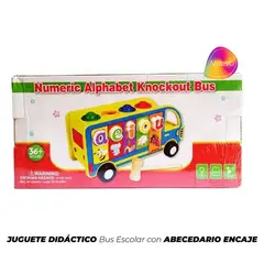 GENERICO - Juguete Didáctico Bus Escolar con Abecedario encaje