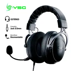 VSG - Audífono Enigma Micrófono Súper Cardiode y Compatibilidad con PC