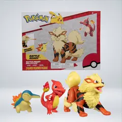 POKEMON - FIGURAS BATTLE FIGURE MULTI-PACK ARCANINE CHARMELEON CYNDAQUIL