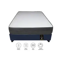 BARAKA HOME - Cama Turin 1.5 Plz + 1 Almohada - Azul Marino
