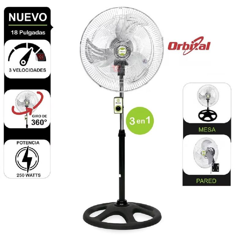 Ventilador Orbital 3 en1 BK-8220VO De 18 " 250W
