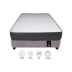 BARAKA HOME - Cama Turin 1.5 Plz + 1 Almohada - Lila