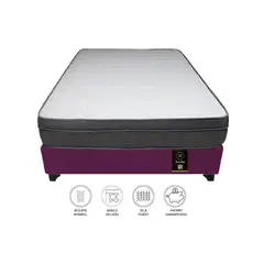 BARAKA HOME - Cama Turin 2 Plz + 2 almohadas - Purpura