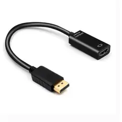 GENERICO - Adaptador Displayport a Hdmi Cable Convertidor Negro