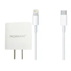ROMAX - Cargador Para iPhone 45w Type C - Ligthing