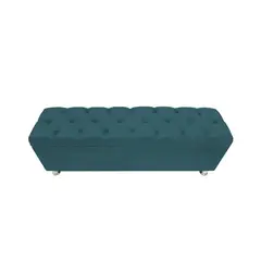 BARAKA HOME - Baúl Capitoneado Bunn 1 Plz - Cobalto