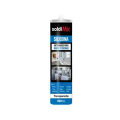 SOLDIMIX - Silicona Transparente de 280 Ml