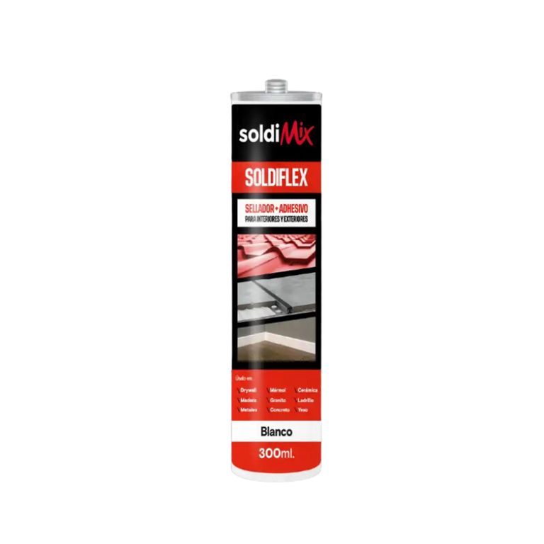 Sellador de Poliuretano Soldiflex Blanco de 300 Ml