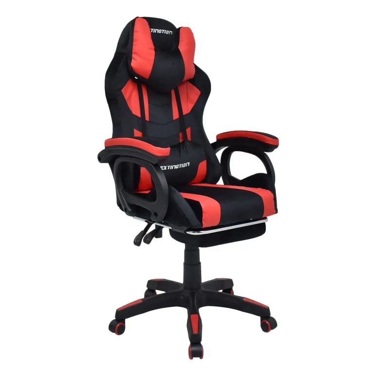 Silla Gamer Sapp Gamuza Cuerina Color Rojo