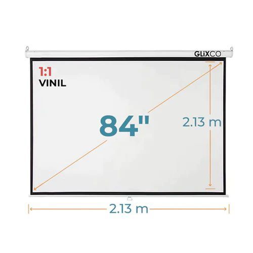 MONTECH-Ecran Manual 84x84 Pulg ( 1:1 ) 2.13 x 2.13 m / Vinil
