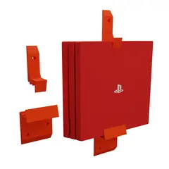 PLAYSTATION - Soporte Pared Consola Ps4 PRO - Naranja.