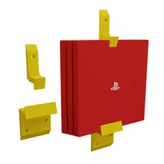 PLAYSTATION - Soporte Pared Consola Ps4 PRO - Oro.