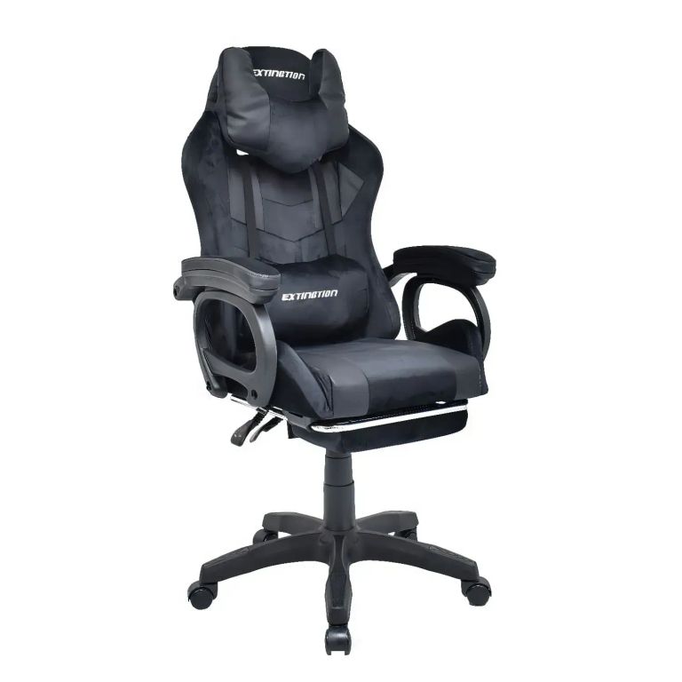 Silla Gamer Sapp Ergonómica con Gamuza Cuerina Negro