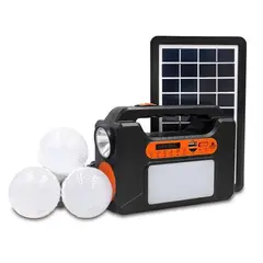 SEISA - Kit Solar Multifuncional Portatil Parlante Radio FM Panel Solar