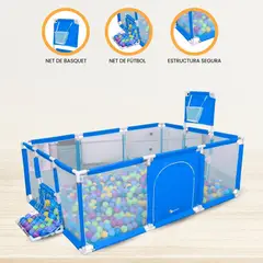 CUZKA - Corral de Juegos Desarmable 5 en 1 «PLAYPEN» Light Blue