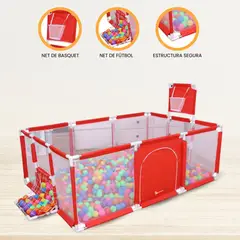 GENERICO - Corral de Juegos Desarmable 5 en 1 «PLAYPEN» Red