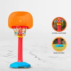 CUZKA - Canasta de Baloncesto Regulable «BASKET» Orange