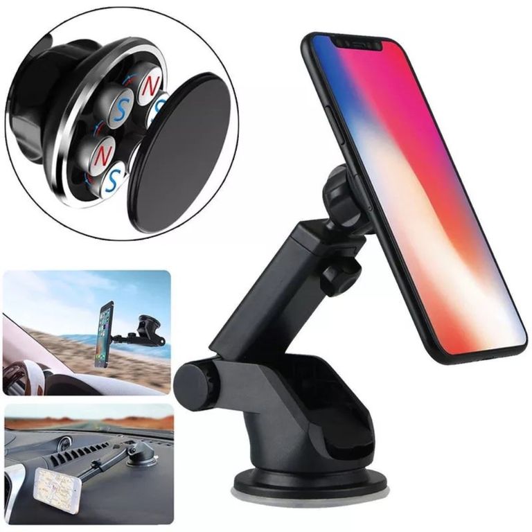 Holder Soporte Imantado de Celular Auto Tablero Parabrisa Chupon Pega
