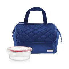 PYREX - Lonchera Ejecutiva Azul Termica + Taper 400ml - 300298