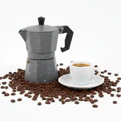 Pentha - Cafetera Moka Italiana Espresso De 3 Tazas - 150ml Color Gris
