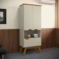 TU MESITA - Aparador alto multiusos 2 puertas 1 cajon Arturo color Blanco