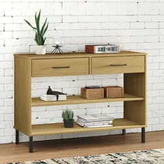 TU MESITA - Mueble Recibidor moderno 2 cajones mas repisa Bélgica color Haya