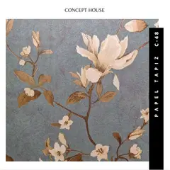 GENERICO - PAPEL TAPIZ FLORAL CODIGO C48 0.53 X 10 M PARA PARED