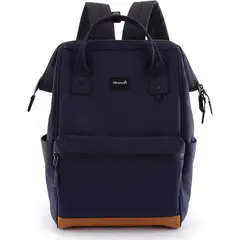 HIMAWARI - - Mochila Unisex escolar de viaje con puerto USB Azul Marino