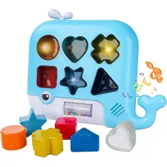 GENERICO - JUGUETE CLASIFICADOR DE FORMAS MUSICALES FORMA DE BALLENA