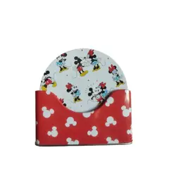 DISNEY - Posavasos Mickey & Minnie Mouse x 6 unidades de metal